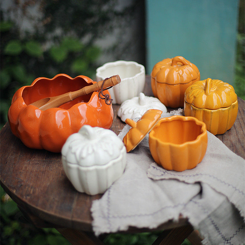 陶瓷做旧带盖碗可爱餐具南瓜碗饭碗小汤碗甜品水果碗蒸蛋碗炖盅碗在类目 餐饮具, 餐具, 碗中 - 来自Buy2taobao.com提供专业的淘宝代购服务