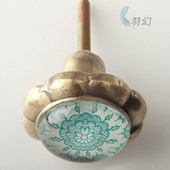 复古橱柜抽屉拉手古铜色柜门把手现代简约美式 单孔锌合金小圆拉手