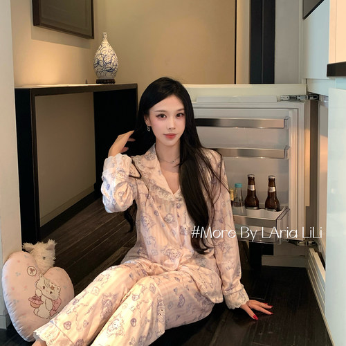 LAria甜梦KT海岛绒睡衣女冬季加绒加厚冬款2025新款家居服高级