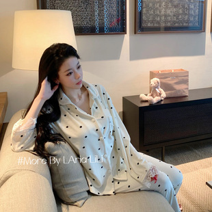 秋冬季 2025新款 海岛绒加厚纯欲风家居服 睡衣女秋冬款 温柔如初