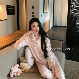 睡衣女加绒冬季 加厚2025新款 家居服 海岛绒秋冬款 LAria草莓Kitty