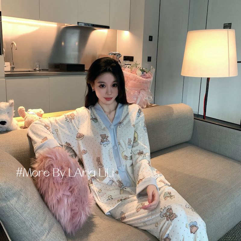 小熊泡泡浴 高级感家居服海岛绒睡衣女秋冬款2025新款冬季珊瑚绒