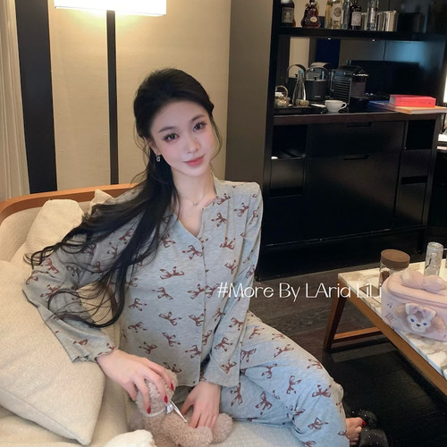 LAria碎梦心结 睡衣女春秋款2026新款高级感莫代尔春季家居服套装