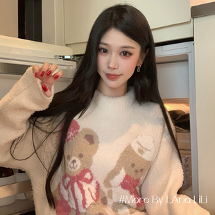 冬季 半边绒加绒加厚高级感2025新款 睡衣女秋冬款 LAria熊仔蛋糕