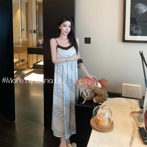 LAria慵懒调性 冰丝吊带睡裙女夏季2026新款高级感睡衣女纯欲风