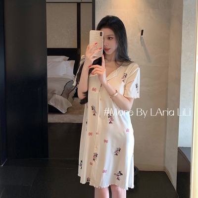 LAria 莫代尔睡衣女性感夏季纯欲风2026新款高级感家居服带胸垫