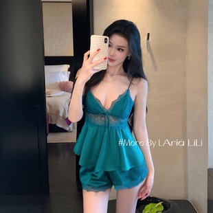 LAria巨显白 纯欲风高级感家居服 性感冰丝吊带睡衣女2025新款 夏季