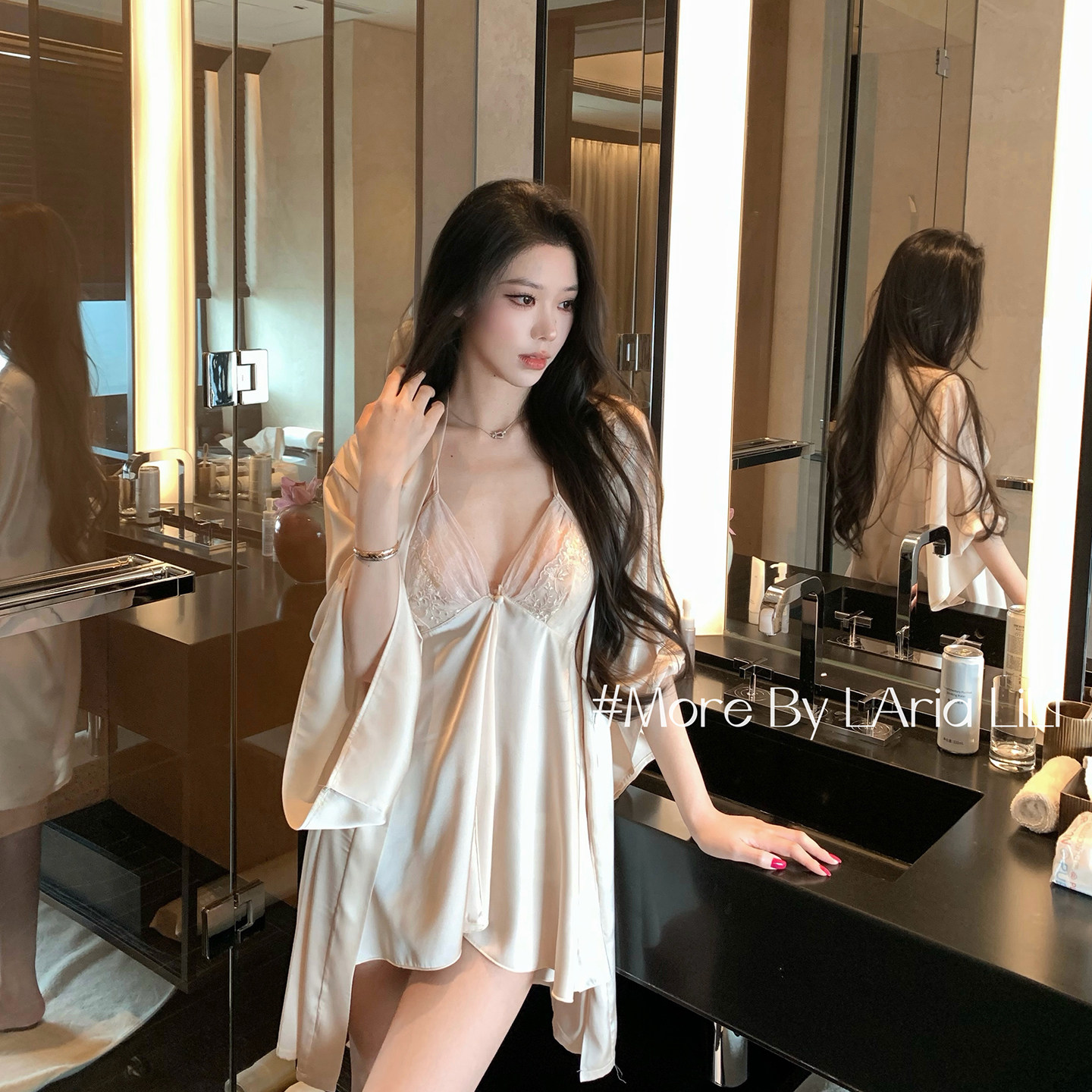 LAria气质顶美 冰丝睡衣女2026新款性感纯欲风夏季吊带睡裙家居服