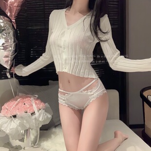 女夏薄款 日系少女蝴蝶结蕾丝花边内裤 速干三角 慕斯蛋糕 LAria