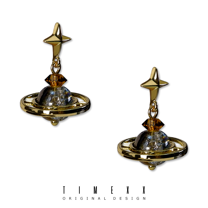 timexx原创设计宇宙耳环925女