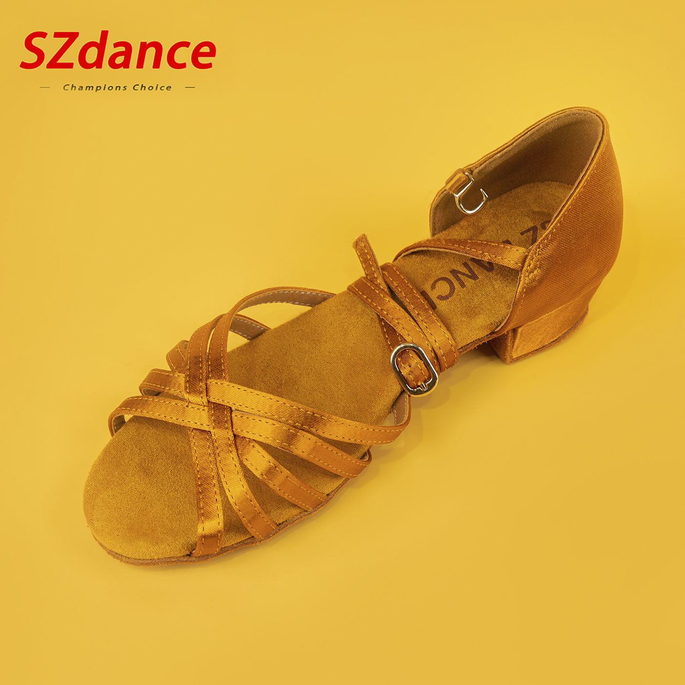 SZDANCE少儿基础款缎面肤色拉丁鞋女童舞鞋标准专业舞鞋SC01D2
