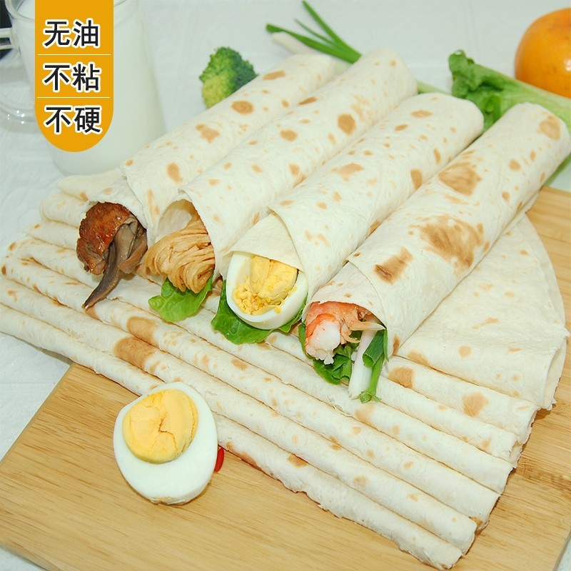 卷饼皮速食早餐烙馍即食山东单饼图片