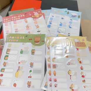 悦木文具小动物防水姓名贴 291 名字贴纸手写防水贴空白12包A1