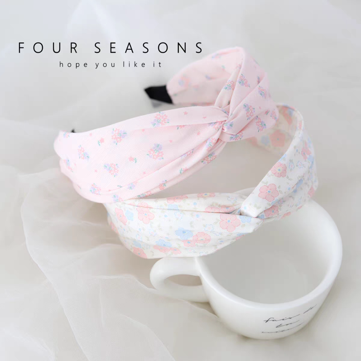 气质韩版发饰布艺女士打结时尚发箍复古百搭洗脸发卡防滑头箍蕾丝