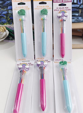 澳大利亚 儿童卡通10色圆珠笔手帐笔A1-519