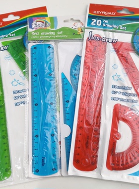 外贸软尺20cm 文具尺子三件套  随机2套 M1-054