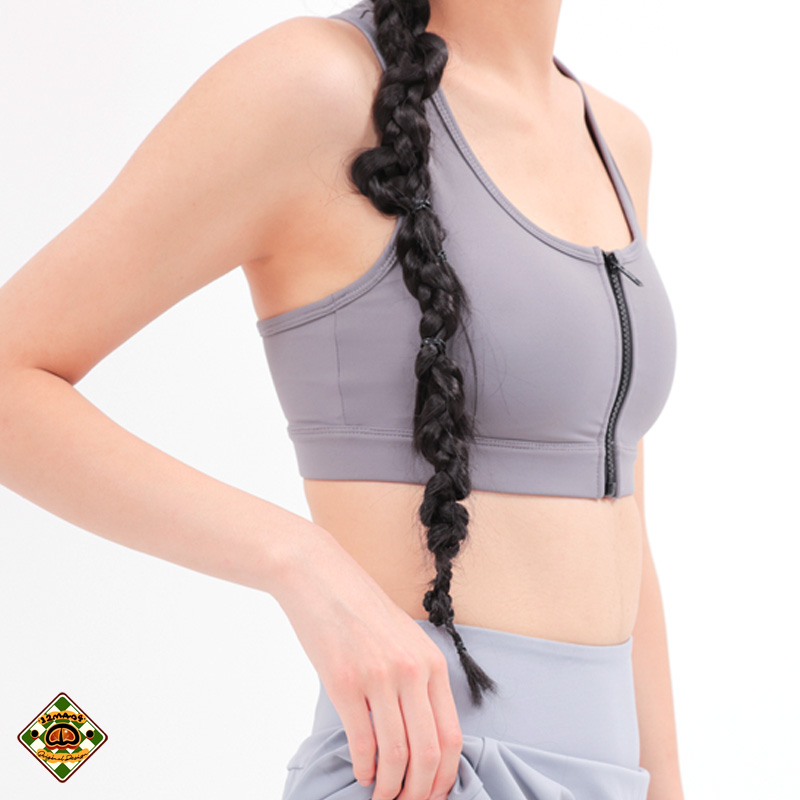 高弹美背聚拢瑜伽拉链钢圈跑步