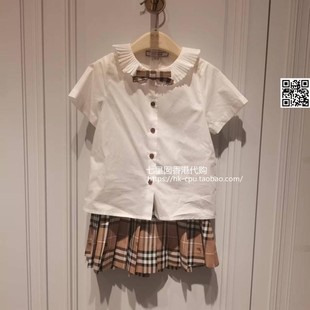 21夏女中大童装 FF&DD 百褶短裙网红JK服套装 学院风礼服假两件衬衫