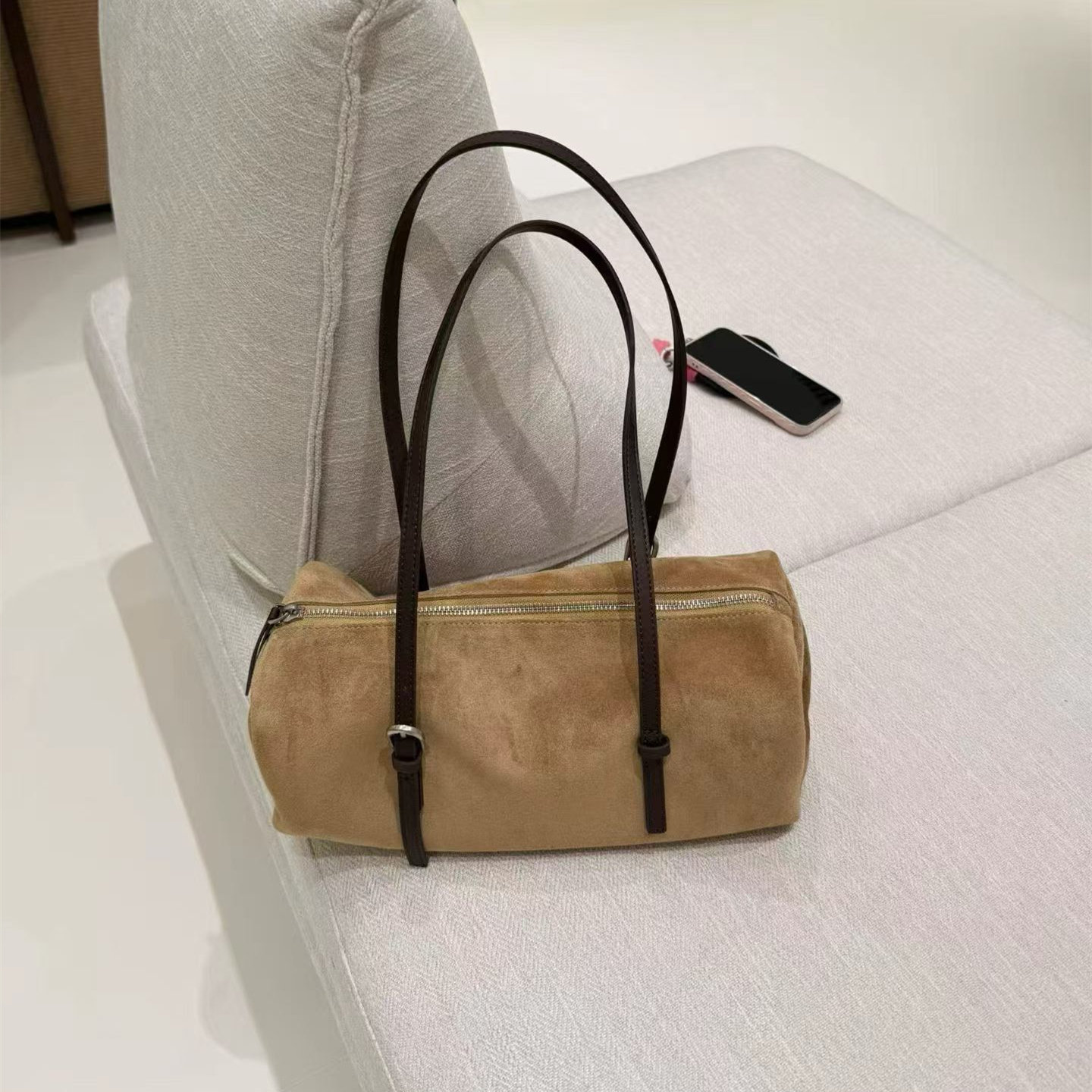 欧洲站真皮时尚复古托特单肩包女