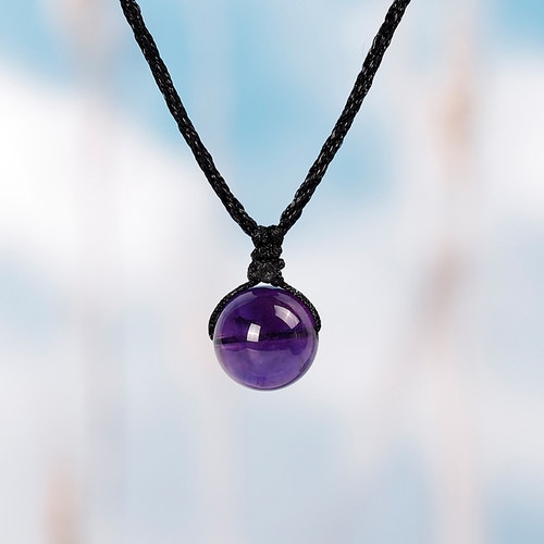 天然紫水晶转运珠项链