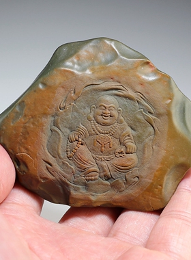 【弥勒佛】天然戈壁石摆件 楼叔孤品