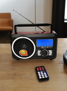 Fepe910飞鹏全能遥控数字FM调频收音机选台选曲充电插卡优盘录音