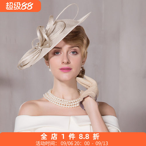 欧美优雅风百搭宴会小礼帽