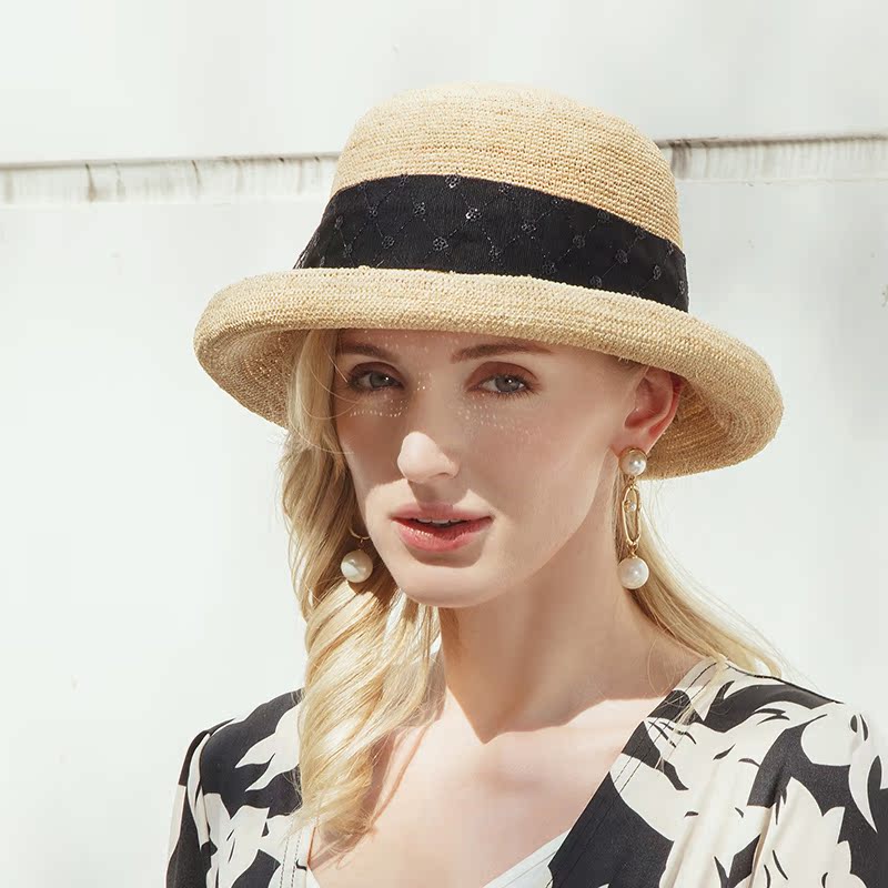 夏季时尚风百搭遮阳网眼出游草帽