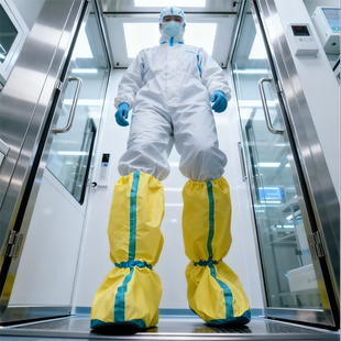 耐酸碱防护鞋套防水防滑耐磨耐用可反复使用防化学品飞溅化工防护