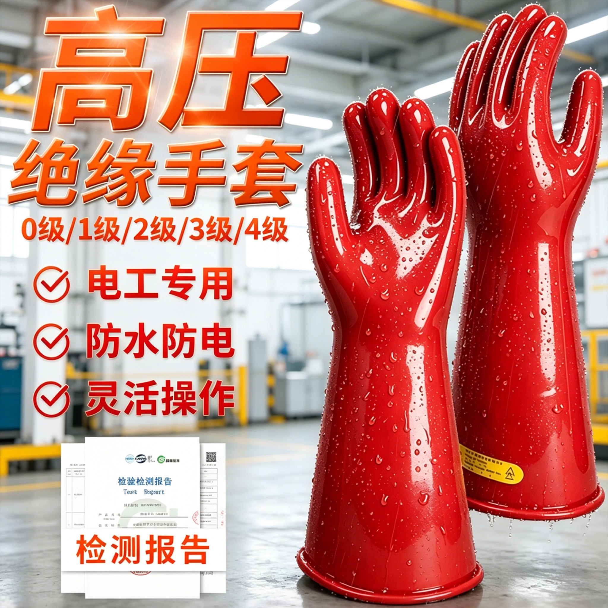 绝缘手套电工专用高压防电10kv国标认证供电局新能源汽车维修手套