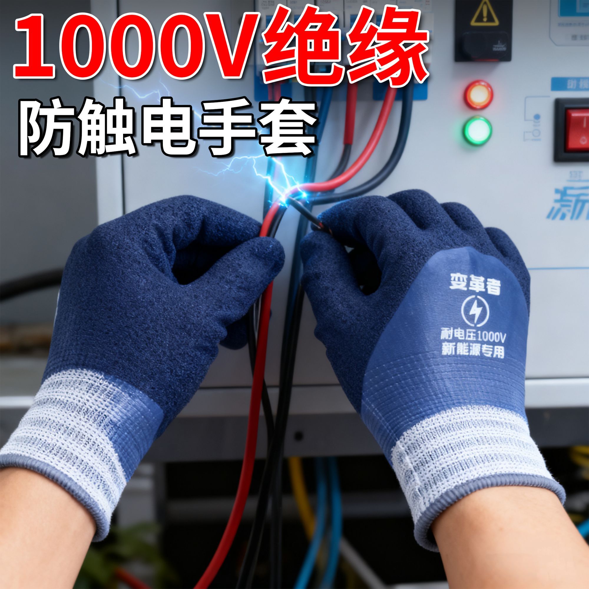 绝缘手套电工专用1000V防触电低压接线新能源汽车维修配电房作业
