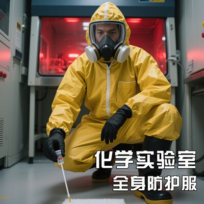 化学实验室防化服防腐蚀耐酸碱连体全身工厂专业防毒一体式防护服
