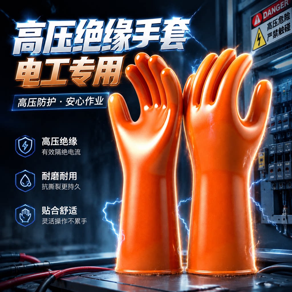 高压绝缘手套电工专用35kv25kv12kv防水防油防护手套带电作业工作