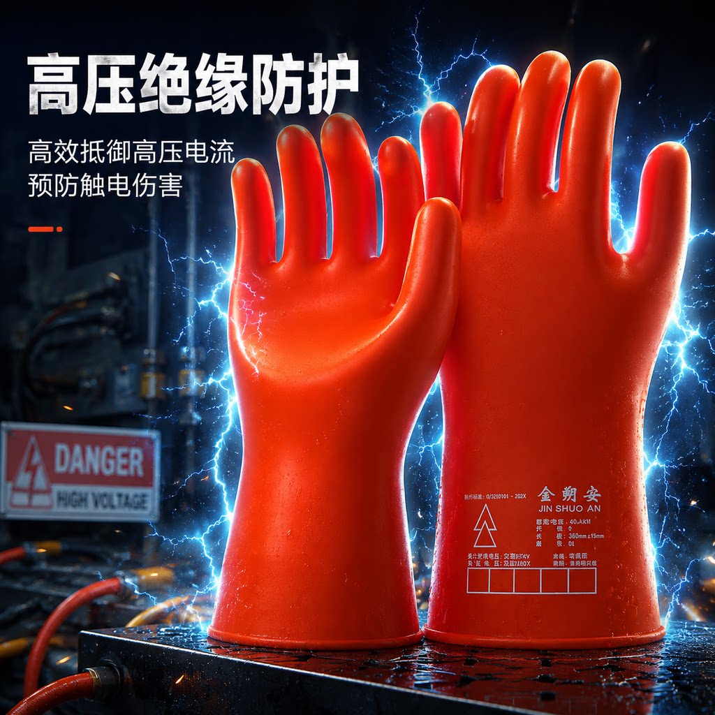 高压绝缘手套电工专用35kv25kv12kv防水防油防护手套带电作业工作
