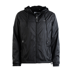 冲锋衣 连帽薄绒软壳夹克男装 calvin klein卡尔文克莱恩ck外套男士