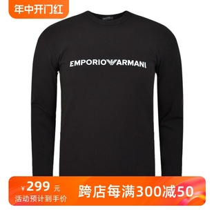 T恤字母印花圆领新款 Emporio EA长袖 现货 Armani阿玛尼男士 打底衫