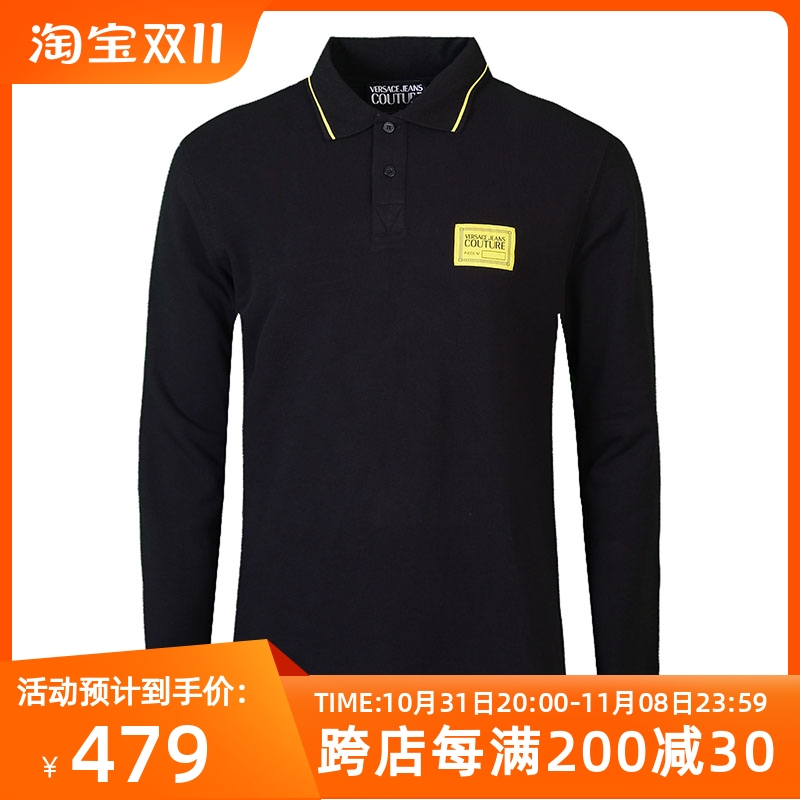 VERSACE范思哲男士休闲长袖POLO衫潮流时尚新款上衣美式男装现货