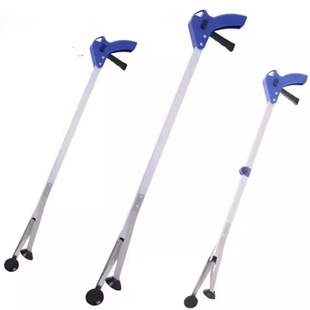 夹垃圾的长夹子铝合金捡垃圾工具手环卫工具家用拾物器捡拾器折叠