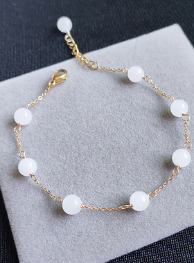 天然A货和田玉小香风手链