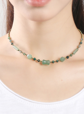 逸水红颜东陵玉女项链锁骨链