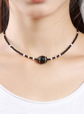 逸水红颜玛瑙男女项链锁骨链