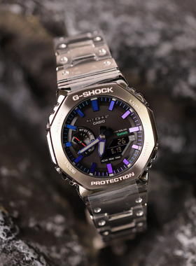 新款卡西欧G-SHOCK日产全金属农家橡树太阳能旋盖GM-B2100BPC-1A