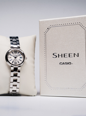 卡西欧手表女2024新款Sheen轻奢小众高颜值时尚简约式SHE-4528D-7