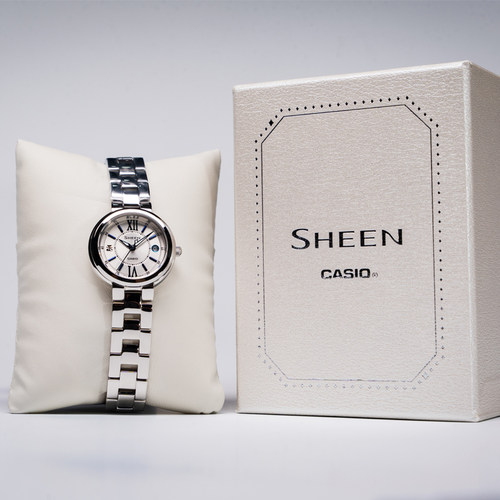 卡西欧女表指针时尚不锈钢手表