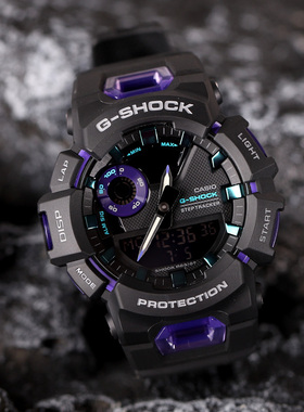 卡西欧手表男G-SHOCK黑武士青少年学生款计步运动蓝牙GBA-900-1A6