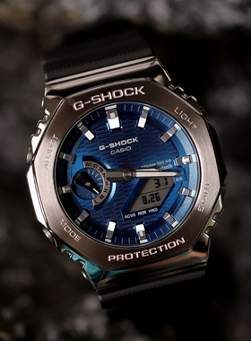 新品卡西欧G-SHOCK金属农家橡树八角运动手表男GBM-2100A-2B/4B/8