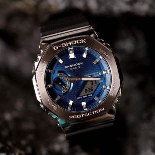 新品 2100A 卡西欧G SHOCK金属农家橡树八角运动手表男GBM