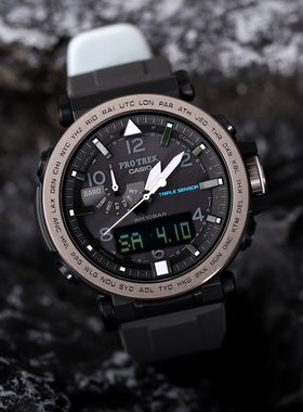 卡西欧男式PROTREK太阳能登山腕表经典运动防水PRG-650Y-1/601YB3