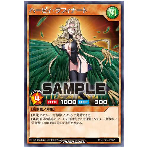 游戏王RD 鹰身雅士R/SER kp25-jp067【布鲁斯卡牌】