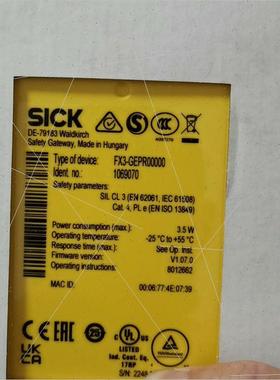议价Sick FX3-GEPR00000 西克安全控制模块()